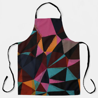 Colourful Triangles Abstract Geometric Background. Apron
