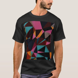Colourful Triangles Abstract Geometric Background. T-Shirt