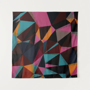 Colourful Triangles Abstract Geometric Background. Tapestry