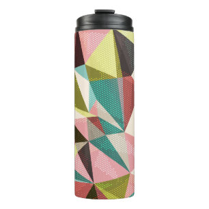 Colourful Triangles, Abstract Geometric Shapes. Thermal Tumbler