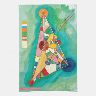 Colourful Triangles by Wassily Kandinsky Kitchen Towel