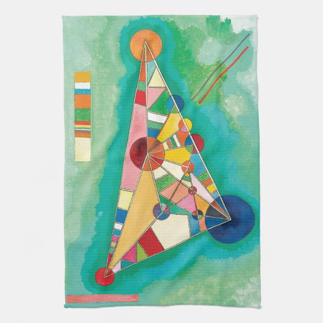 Colourful Triangles by Wassily Kandinsky Kitchen Towel (Vertical)