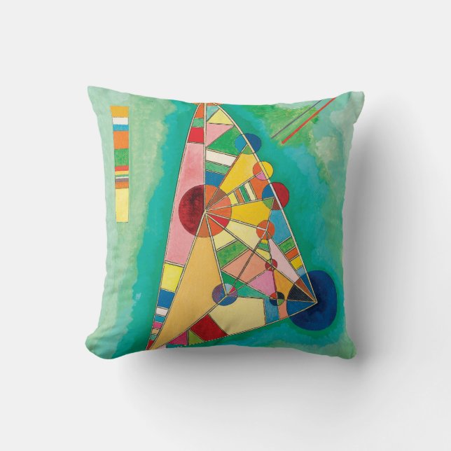 Colourful Triangles by Wassily Kandinsky Throw Pillow (Front)