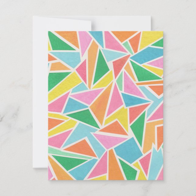 Colourful Triangles Card (Front)