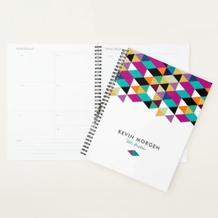 Colourful triangles geometric design planner