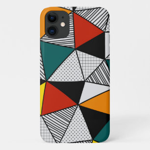 colourful triangles geometric pattern iPhone 11 case