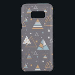 Colourful Triangles Modern Pattern 3 Uncommon Samsung Galaxy S8 Plus Case<br><div class="desc">Elegant brown and blue triangles modern geometric pattern.</div>