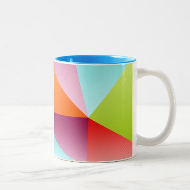 Colourful Triangles Mosaic Mug (Right)