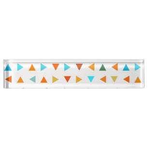 Colourful Triangles Nameplate