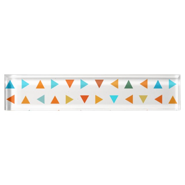 Colourful Triangles Nameplate (Front)