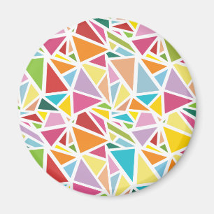 Colourful triangles pattern 2 magnet