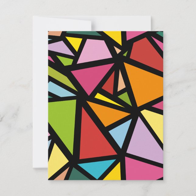 Colourful triangles pattern 3 card (Front)