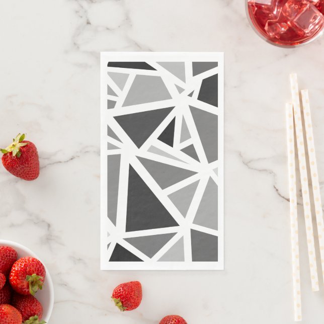 Colourful triangles pattern 5 napkin (Insitu)