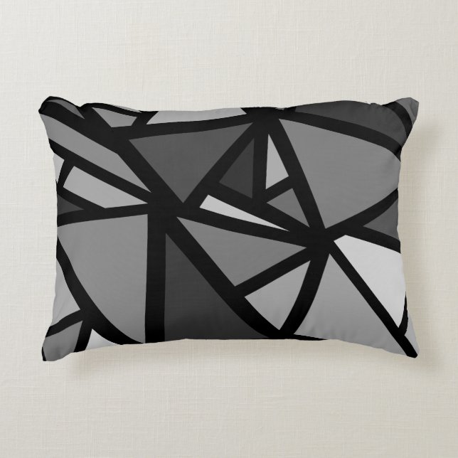 Colourful triangles pattern 6 accent pillow (Front)