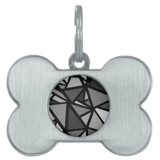 Colourful triangles pattern 6 pet ID tag (Front)