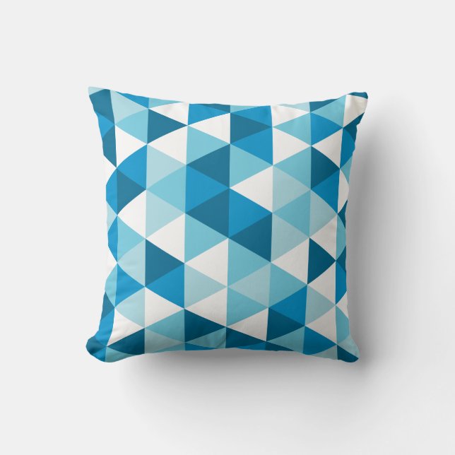 Colourful Triangles Pattern Throw Pillow (Front)