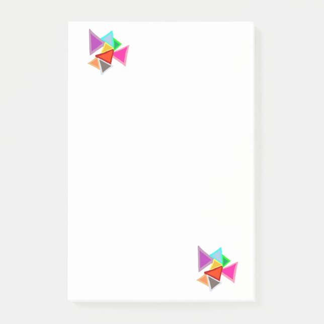 Colourful Triangles  Post-it Notes (Front)