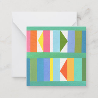 Colourful Triangles & Stripes Card