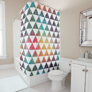 Colourful Triangles White Stars & Sparkles