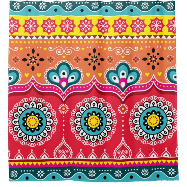 Colourful tribal ethnic seamless pattern (Front)