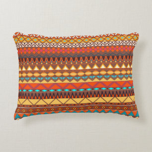 Colourful tribal ethnic seamless pattern. accent pillow