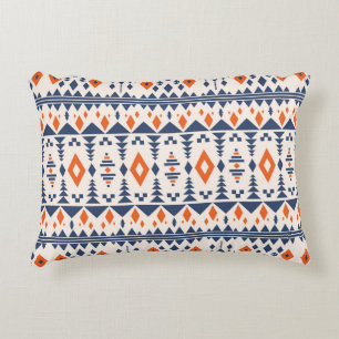 Colourful tribal ethnic seamless pattern accent pillow
