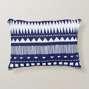 Colourful tribal ethnic seamless pattern accent pillow