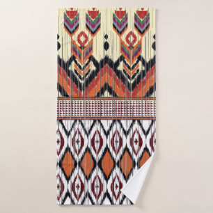 Colourful tribal ethnic seamless pattern bath towel