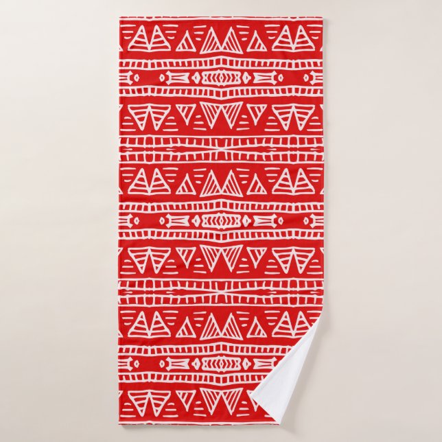 Colourful tribal ethnic seamless pattern bath towel (Bath Towel)