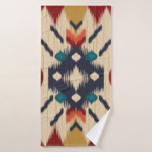 Colourful tribal ethnic seamless pattern bath towel