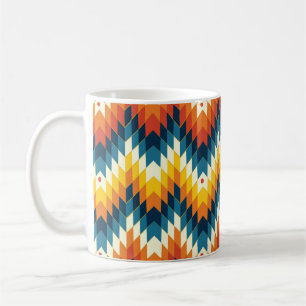 Colourful tribal ethnic seamless pattern coffee mug