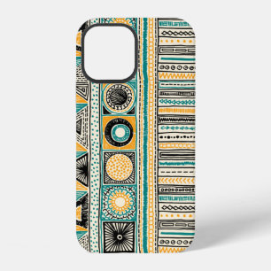 Colourful tribal ethnic seamless pattern iPhone 12 case
