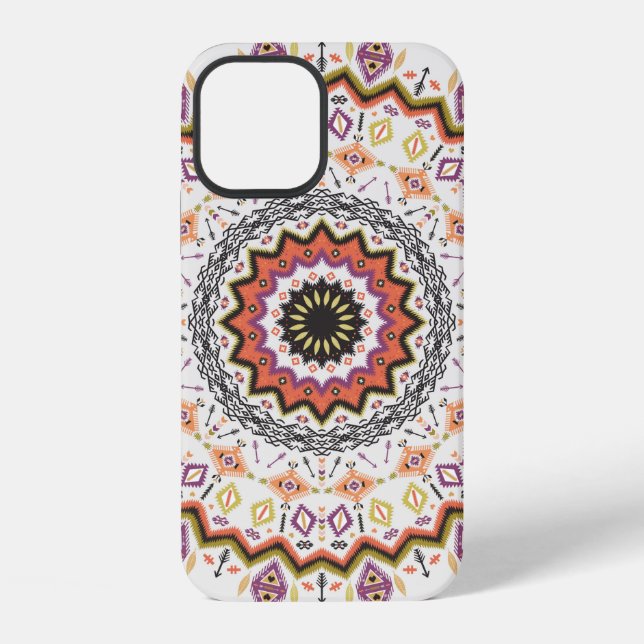 Colourful tribal ethnic seamless pattern iPhone case (Back)