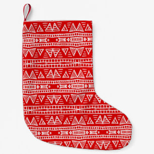Colourful tribal ethnic seamless pattern small christmas stocking