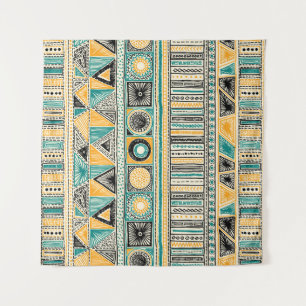 Colourful tribal ethnic seamless pattern tapestry