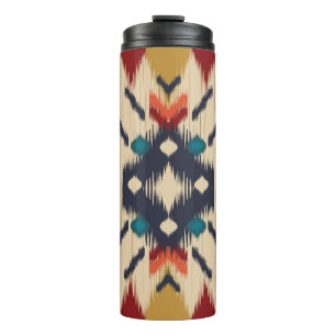 Colourful tribal ethnic seamless pattern thermal tumbler