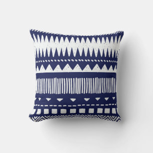 Colourful tribal ethnic seamless pattern throw pillow