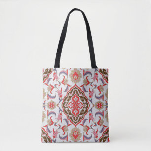 Colourful tribal ethnic seamless pattern tote bag