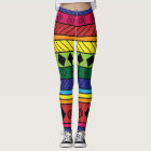 Colourful tribal geometric doodle legging