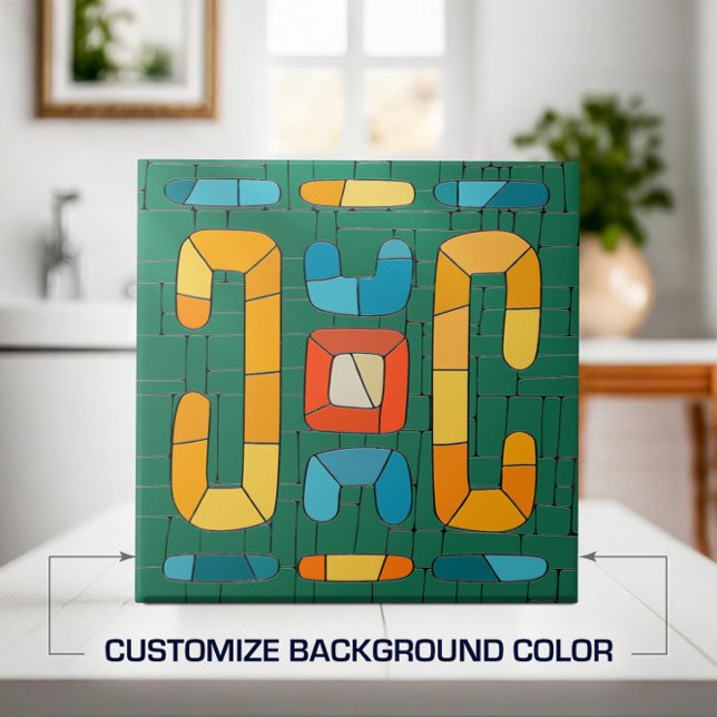 Colourful Tribal Mosaic Art Tile (Creator Uploaded)