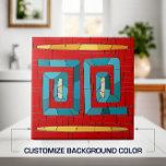 Colourful Tribal Mosaic Art Tile<br><div class="desc">Colourful Tribal Mosaic Art.
Customize background colour to fit your decor.</div>