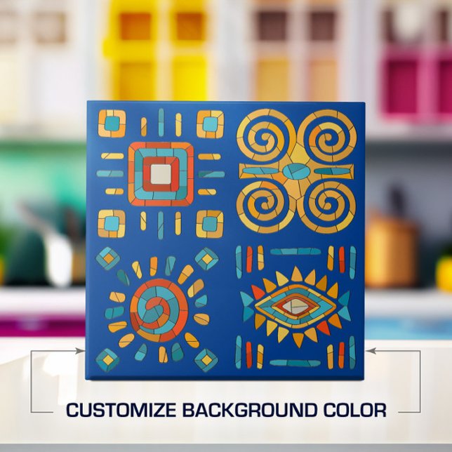 Colourful Tribal Mosaic Art Tile (Creator Uploaded)