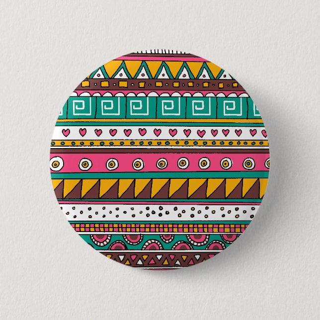 Colourful Tribal pattern 2 Inch Round Button (Front)