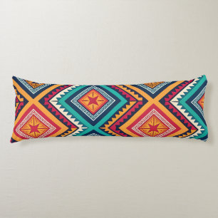 Colourful tribal pattern body pillow