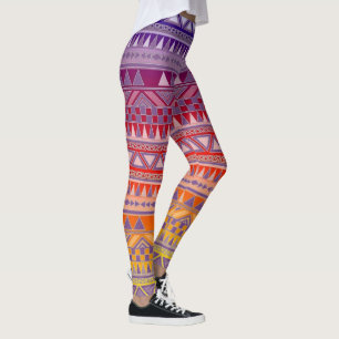Colourful Tribal Print Leggings