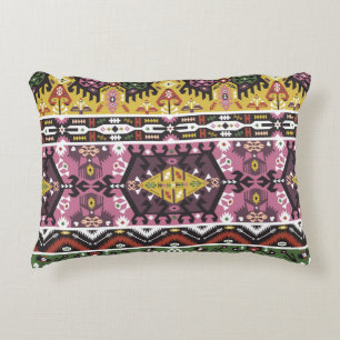 Colourful tribal style, seamless pattern. accent pillow