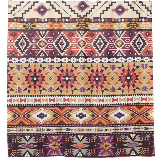 Colourful tribal style, vibrant seamless pattern. (Front)