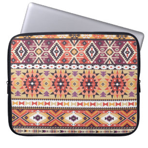 Colourful tribal style, vibrant seamless pattern. laptop sleeve