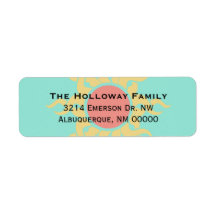 Colourful Tribal Sun Return Address