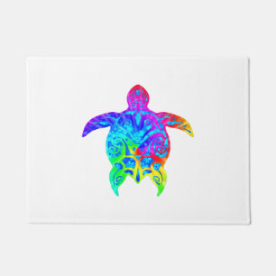 Colourful Tribal Turtle Doormat